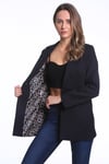 intersivinİntersivin Siyah Tek Düğmeli İç Astarlı Kadın BLazer Tek Ceket