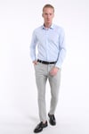 intersivinİntersivin Slim Fit Pamuklu Düz Açık Mavi Erkek Gömlek