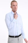 intersivinİntersivin Slim Fit Pamuklu Düz Açık Mavi Erkek Gömlek