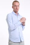 intersivinİntersivin Slim Fit Pamuklu Düz Açık Mavi Erkek Gömlek