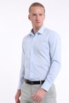 intersivinİntersivin Slim Fit Pamuklu Düz Açık Mavi Erkek Gömlek