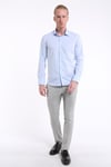 intersivinİntersivin Slim Fit Pamuklu Düz Açık Mavi Erkek Gömlek