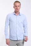 intersivinİntersivin Slim Fit Pamuklu Düz Açık Mavi Erkek Gömlek