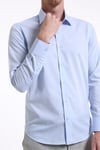 intersivinİntersivin Slim Fit Pamuklu Düz Açık Mavi Erkek Gömlek