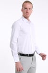 intersivinİntersivin Slim Fit Pamuklu Düz Beyaz Erkek Gömlek