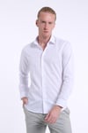 intersivinİntersivin Slim Fit Pamuklu Düz Beyaz Erkek Gömlek