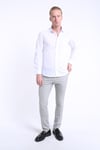 intersivinİntersivin Slim Fit Pamuklu Düz Beyaz Erkek Gömlek