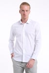 intersivinİntersivin Slim Fit Pamuklu Düz Beyaz Erkek Gömlek