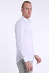 intersivinİntersivin Slim Fit Pamuklu Düz Beyaz Erkek Gömlek