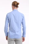 intersivinİntersivin Slim Fit Pamuklu Düz Mavi Erkek Gömlek