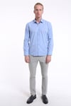 intersivinİntersivin Slim Fit Pamuklu Düz Mavi Erkek Gömlek