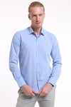 intersivinİntersivin Slim Fit Pamuklu Düz Mavi Erkek Gömlek