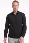 intersivinİntersivin Slim Fit Pamuklu Düz Siyah Erkek Gömlek