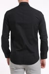 intersivinİntersivin Slim Fit Pamuklu Düz Siyah Erkek Gömlek