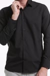 intersivinİntersivin Slim Fit Pamuklu Düz Siyah Erkek Gömlek