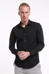 intersivinİntersivin Slim Fit Pamuklu Düz Siyah Erkek Gömlek