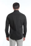 intersivinİntersivin Slim Fit Pamuklu Likralı Düz Siyah Erkek Gömlek