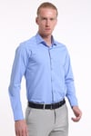 intersivinİntersivin Slim Fit Pamuklu Mavi Erkek Gömlek