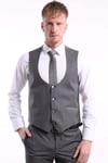 intersivinİntersivin Slim Fit Yelekli 6 Drop Füme Takım Elbise