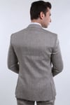 Slim Fit Toprak Takım Elbise