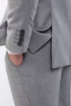 Slim Fit Yelekli Gri Takım Elbise