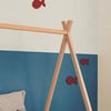Montessori Çocuk Yatak Doğal Çam 90X190 Oyun Alanı Çadır Çilek