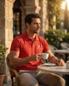 Man Polo T-Shirt Red