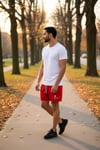 Giant Stride Dri Fit Red Short S