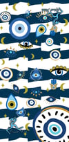Scuba Tube Evil Eye White