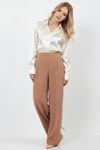 Camel Wide Leg Pantolon