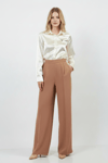 Camel Wide Leg Pantolon