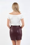 Faux Lether Mini Skirt