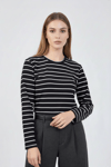 Black Striped Sweatshirt