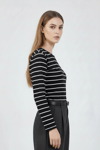 Black Striped Sweatshirt