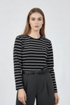 Black Striped Sweatshirt