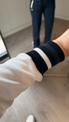 EKRU LAKİNT TRİKO ÖRGÜLÜ SWEAT