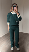 HAKİ LAKİNT TRİKO ÖRGÜLÜ SWEAT