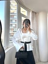 Beyaz Cep Detaylı Poplin Gömlek