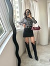 Gümüş Saçak Payetli Transpan Bluz