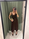Kahverengi Saten Şalver Pantolon