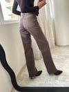 Kahverengi Yıkamalı Straight Paçası Kesik Jean