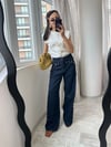 Lacivert Gold Zımbalı Jean Pantoloı