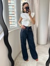 Lacivert Gold Zımbalı Jean Pantoloı