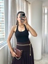 Siyah Boyundan Geçmeli Atlet