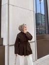 Terra Poplin Gömlek - Acı Kahve