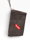 Kahve Süet gerçek deri nubek   deri  Kadın clutch çanta kılaç çanta portföy çanta el çantası ebat 20cm30