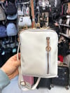 Krem  klipsli çanta postacı model ebat 20cm15