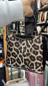 Mat Leopar büyük boy kadın omuz çantası 853 ebat 35cm25