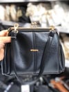 Nas Bag Burslu Klipsli Vintage Omuz ve Çapraz Çanta (23x20 cm ebatlarındadır) Siyah Victoria