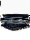 Nas Bag Kadın Çapraz Çanta Kalın Ayarlanabilir Askılı Çanta (En: 26 cm, Boy: 22 cm ) Siyah Victoria Çok gözlü